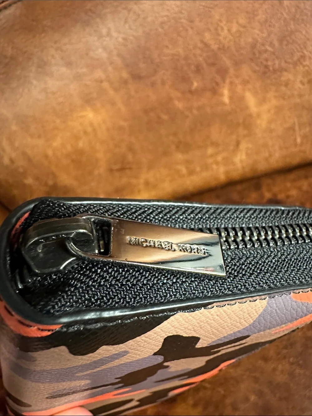 Michael Kors Camo Zip Wallet